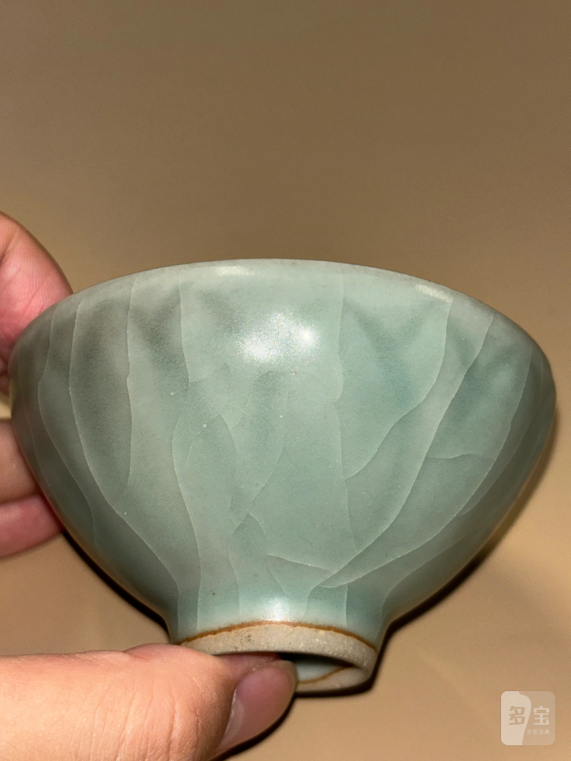 明 龙泉青釉莲瓣小杯 - 图6